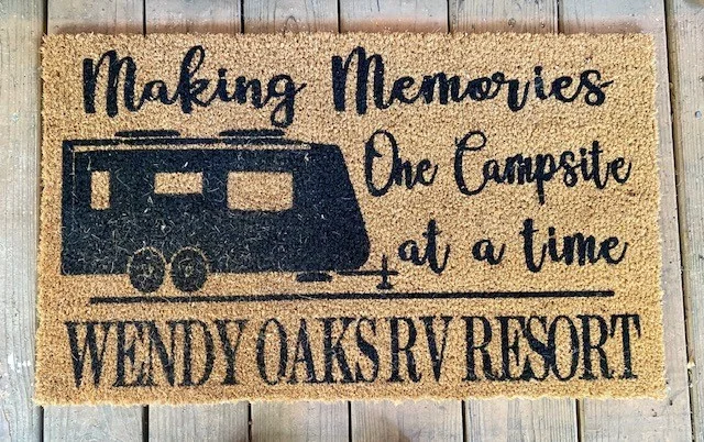Personalized Wendy Oaks door mat photo